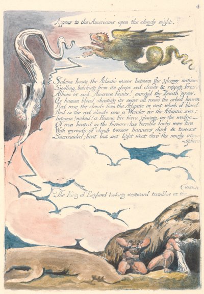 Amerika. Eine Prophezeiung, Platte 6, Erscheine den Amerikanern... von William Blake